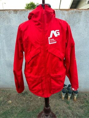 Analog Havoc Snowboard Jacket Men's Small Red Rock Full Zip Hooded Waterproof